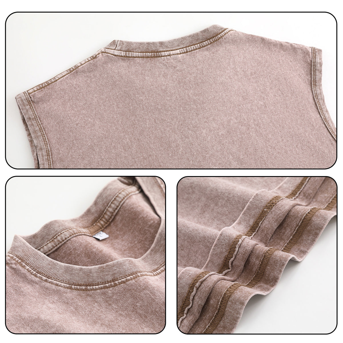 Washed vest - Rear (CA-2 factory in the United States)