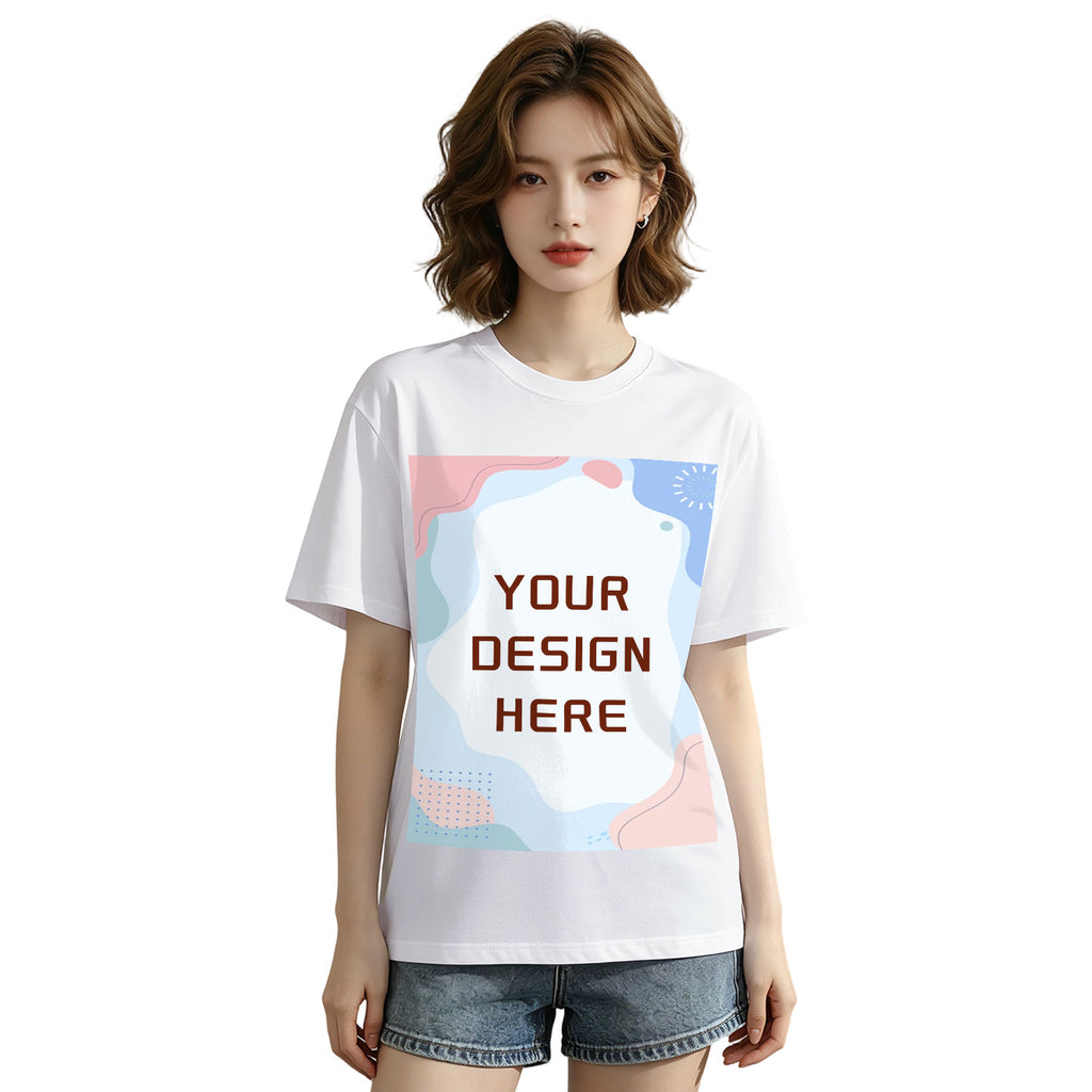 180G Ordinary Women's Pure Cotton T-shirt - Front (CA-2 Factory in the United States)