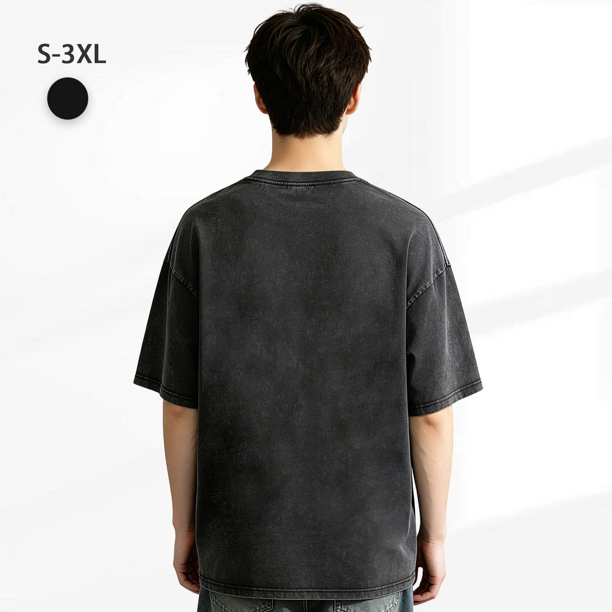 Back - Printed Water Washed T-shirt 220g Pure Cotton Men's [Australia]