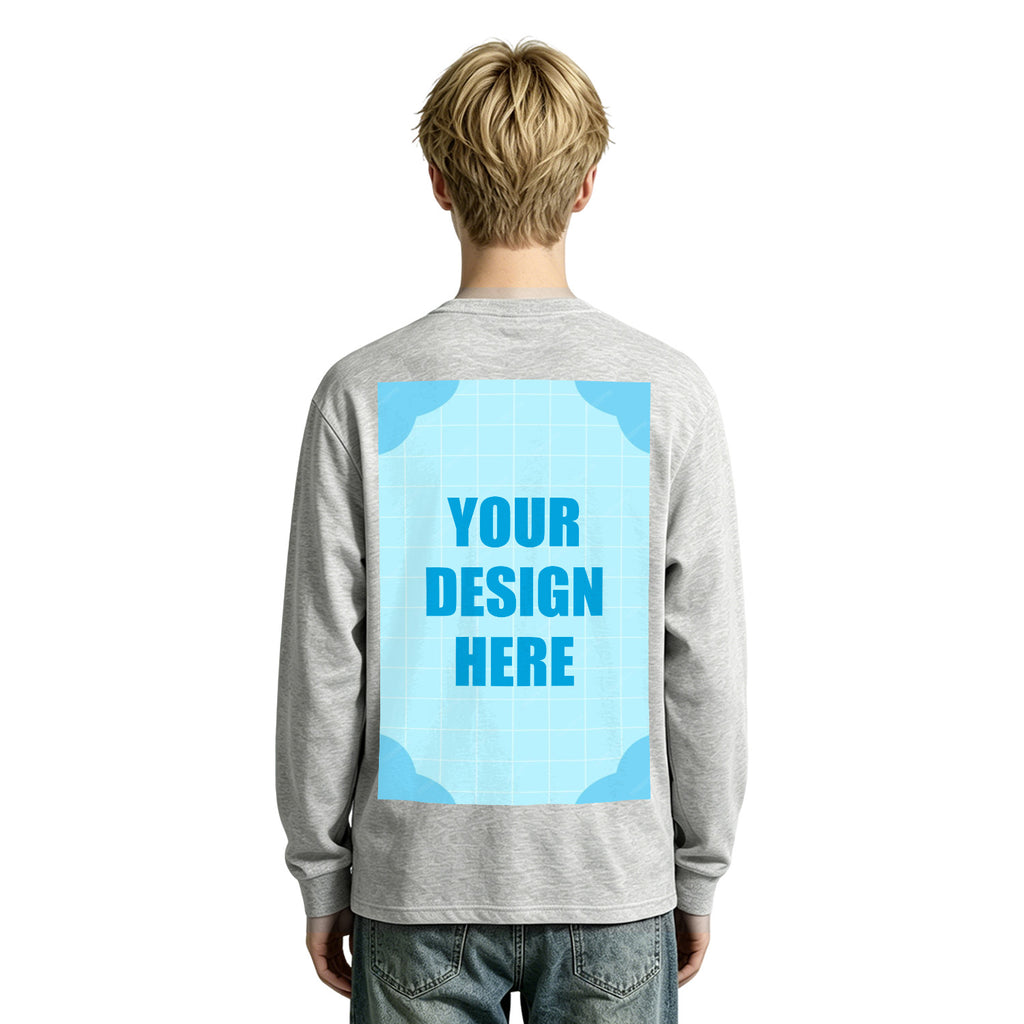 Men's pure cotton long sleeved back (CA factory 02, USA)