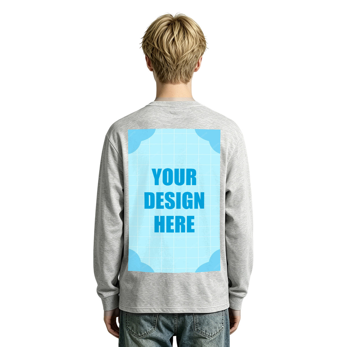 Men's pure cotton long sleeved back (CA factory 02, USA)