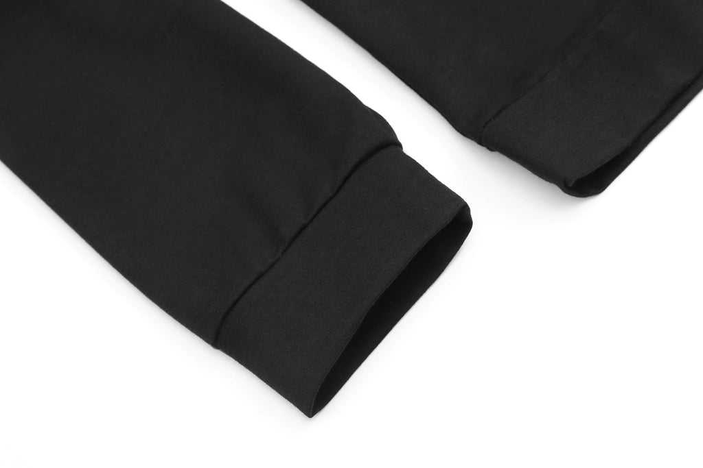 Front of round neck hoodie