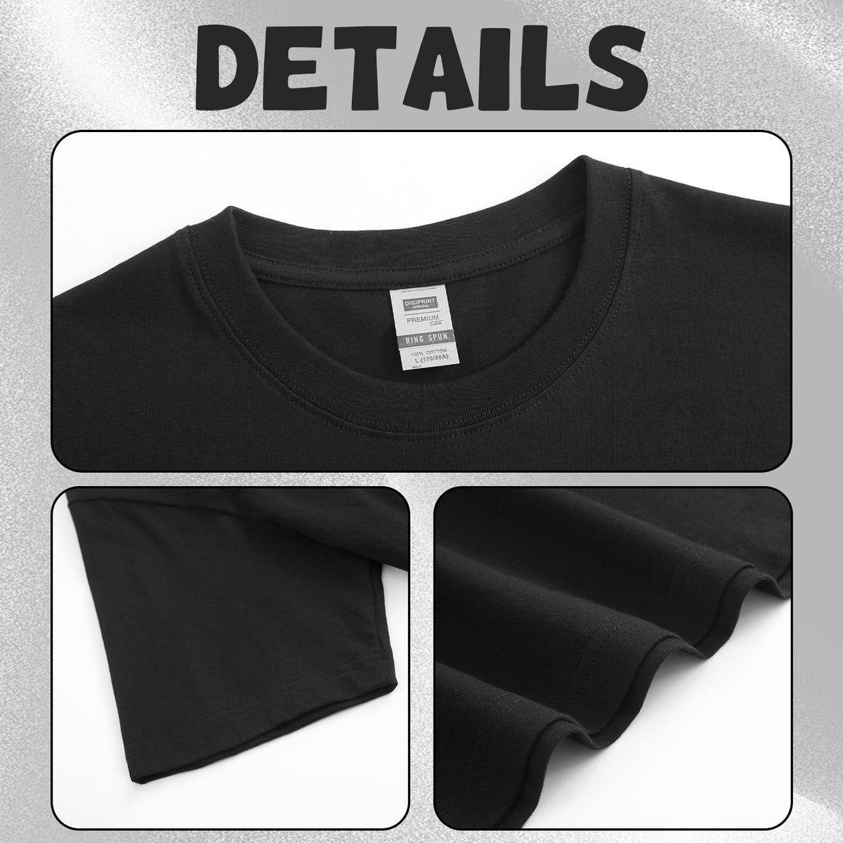 Double sided printed 200g pure cotton men's T-shirt (Australia)