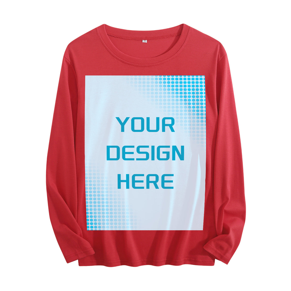 Women's 4-color round neck long sleeved T-shirt - Front (CA Factory 02, USA)