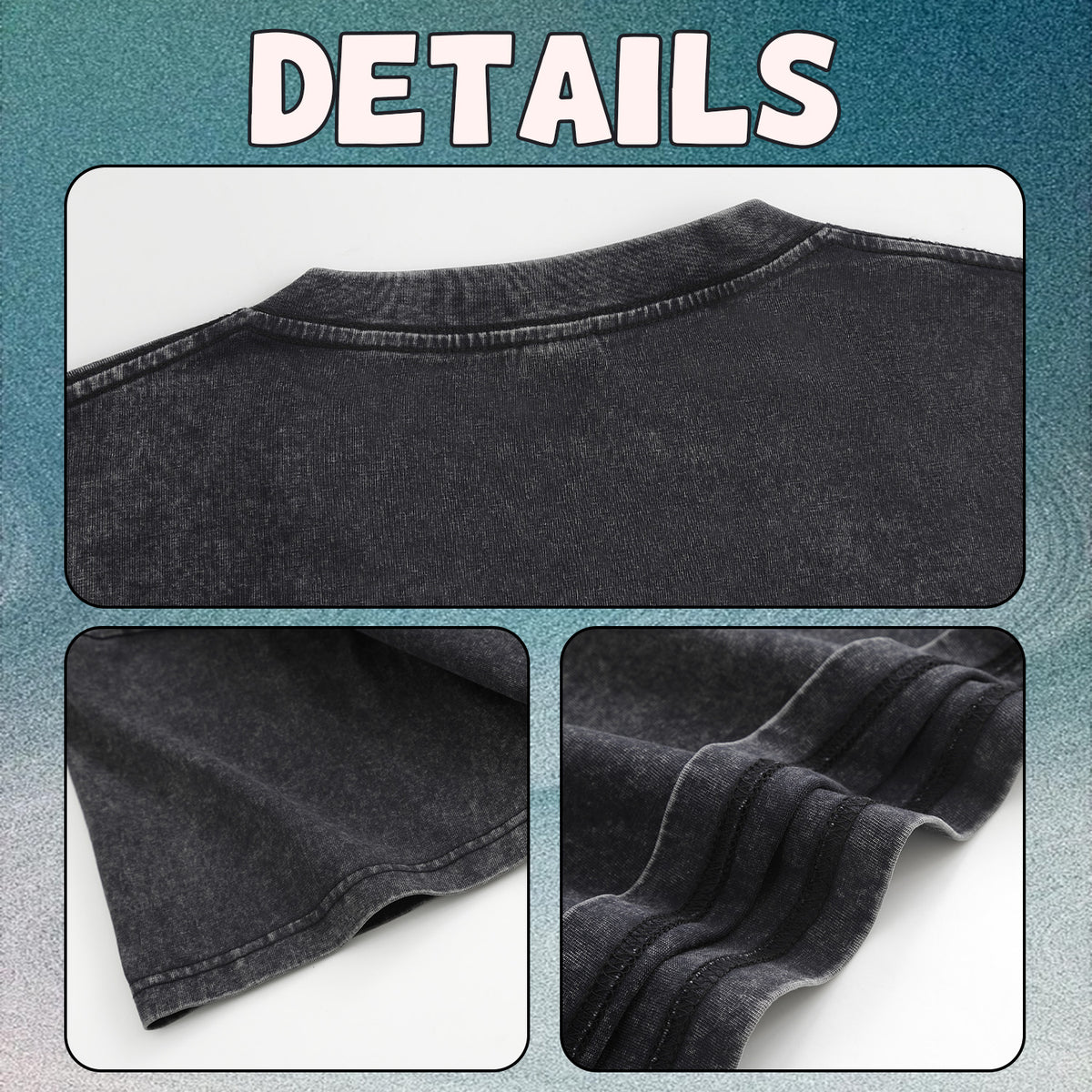 Front - Printed washed T-shirt 220g pure cotton men's style [Australia]