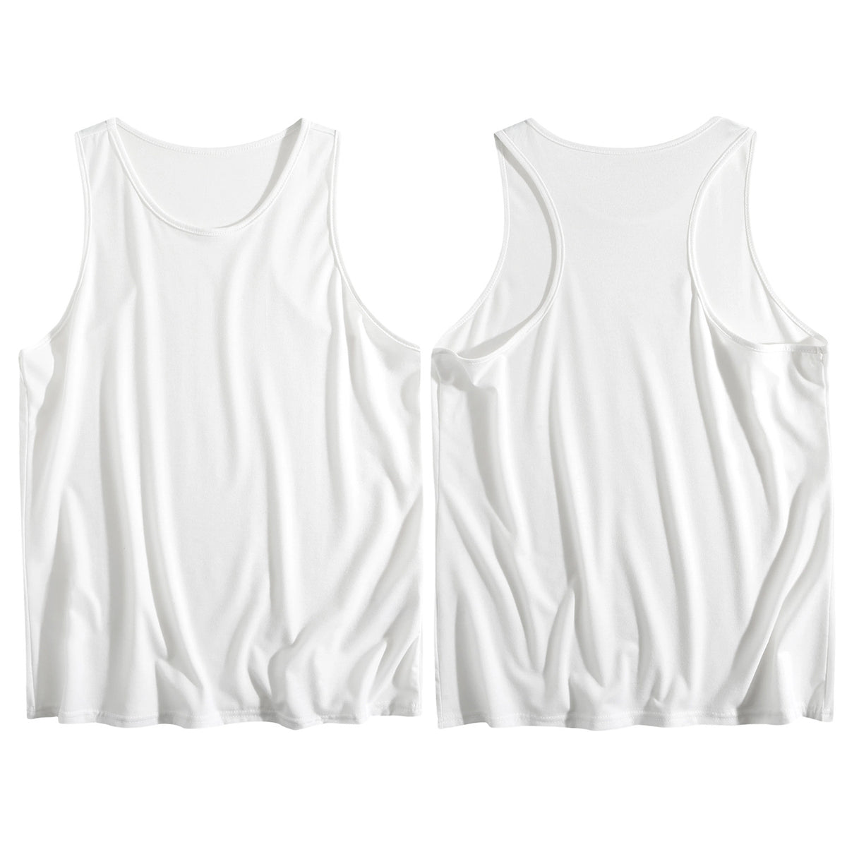 Unprinted women's colored cotton vest (CA-2 factory in the United States)