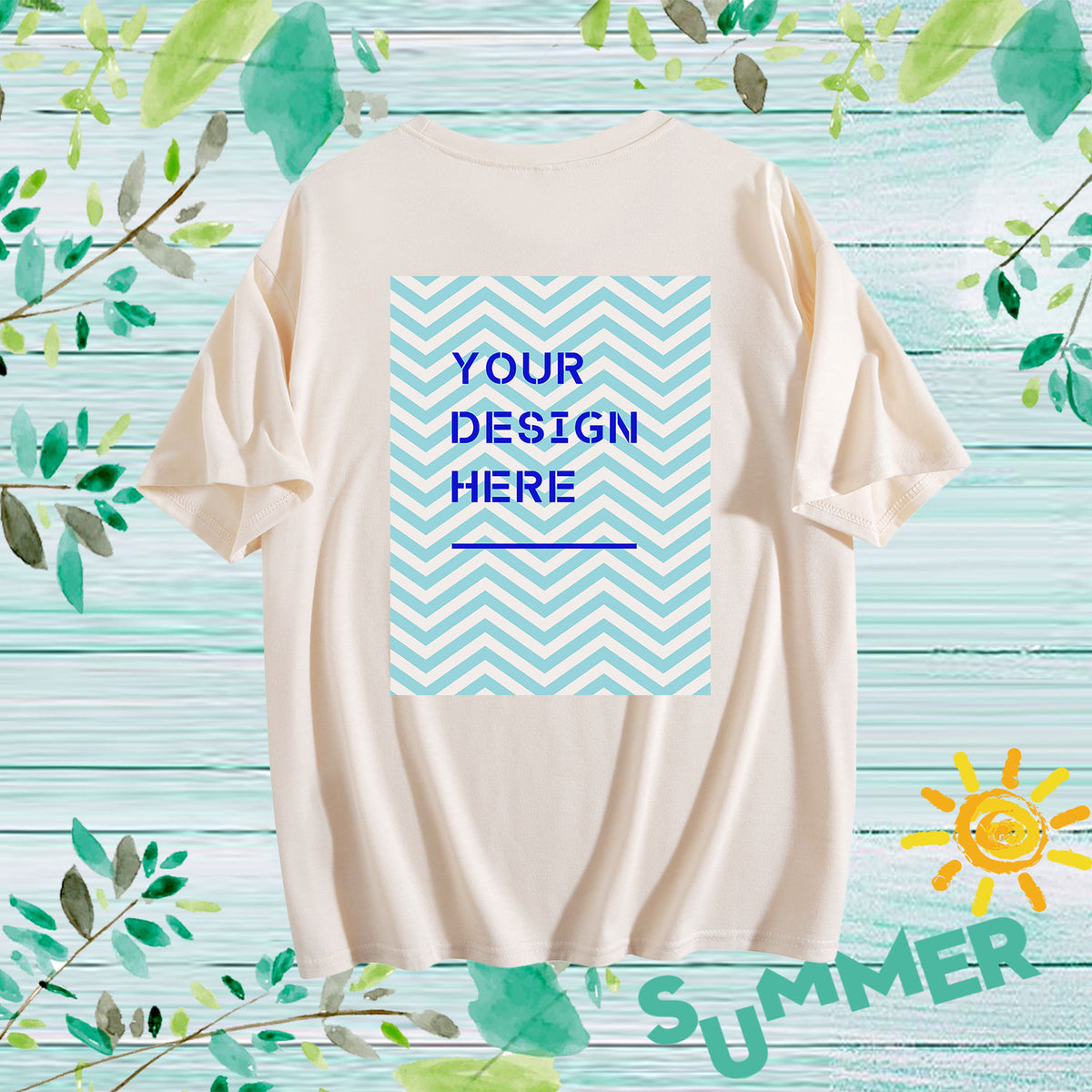 180G Women's Colorful Cotton T-shirt - Rear
