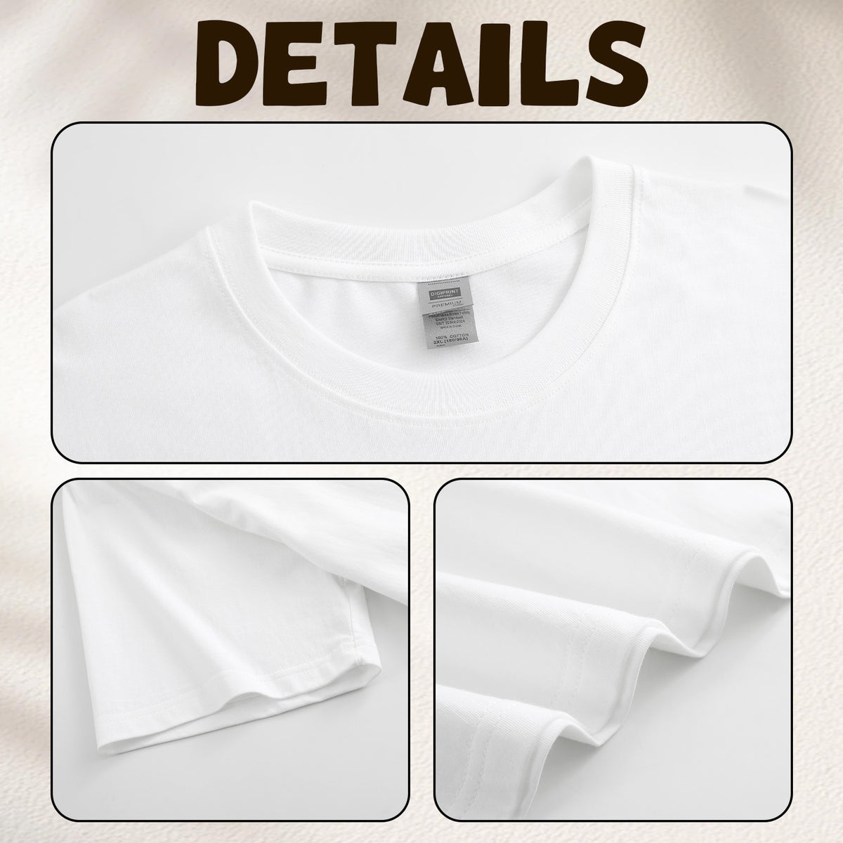 180G Ordinary Women's Pure Cotton T-shirt - Double (CA-2 Factory in the United States)