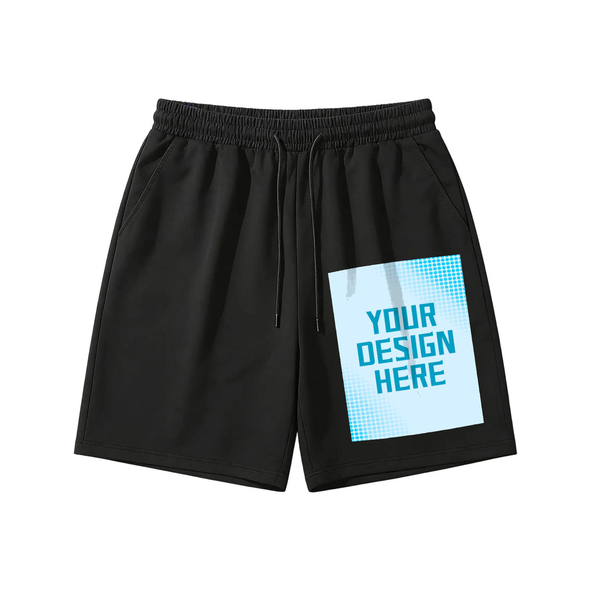 Summer men's shorts with pockets - right area print (Australia)