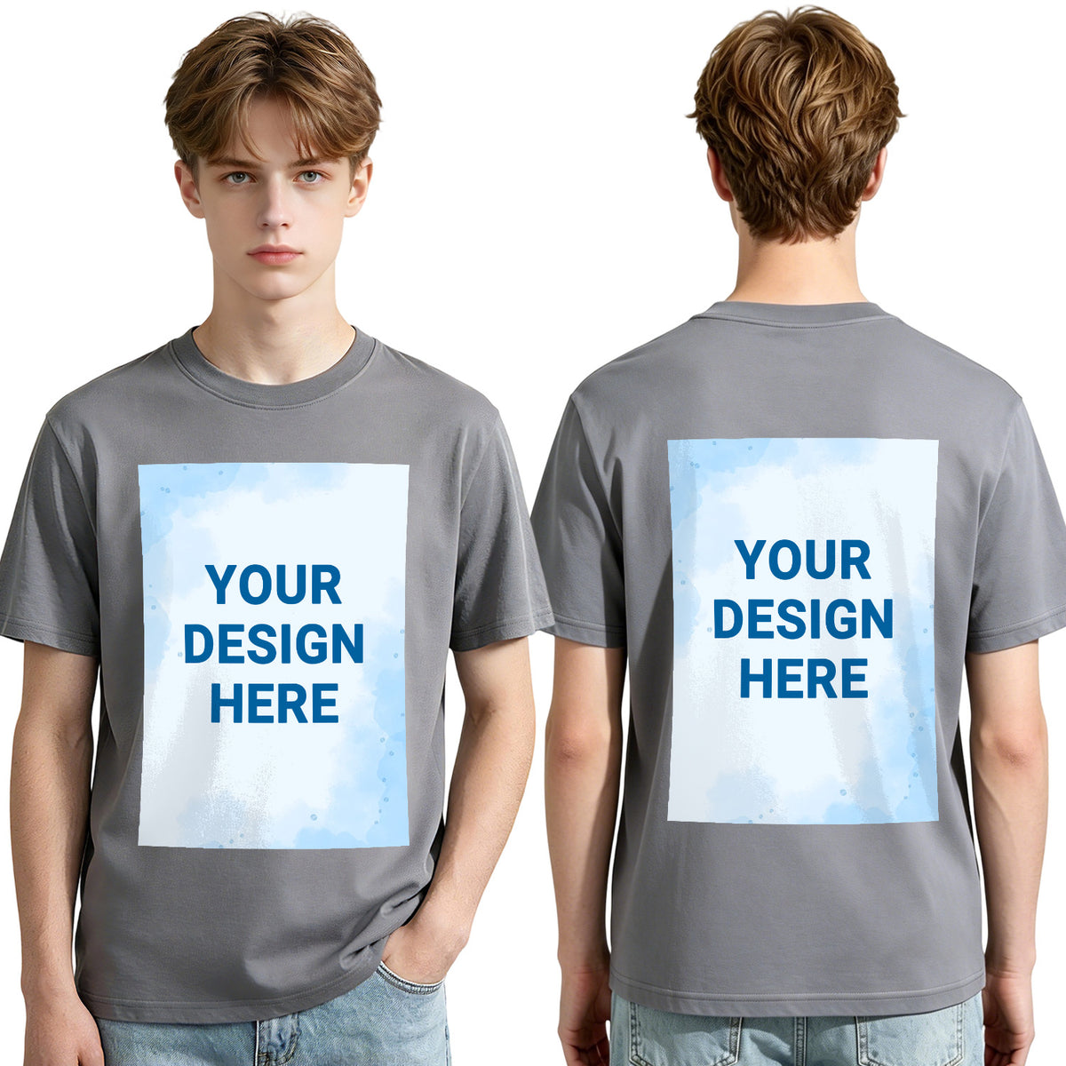 200g pure cotton men's T-shirt - double-sided printing [Australia]