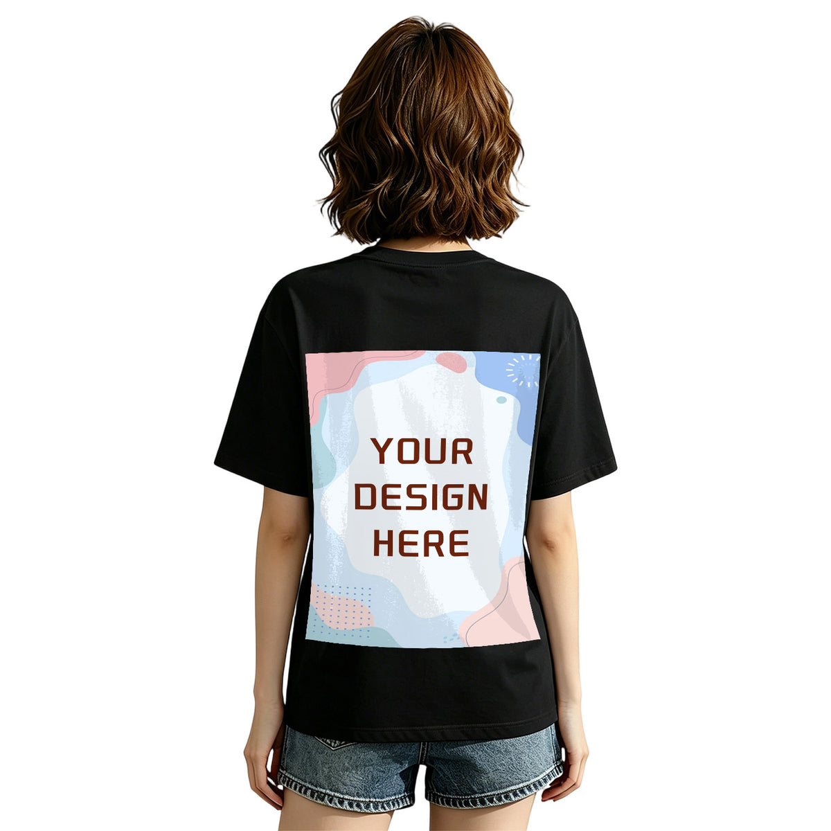 180G Ordinary Women's Pure Cotton T-shirt - Rear (CA-2 Factory in the United States)