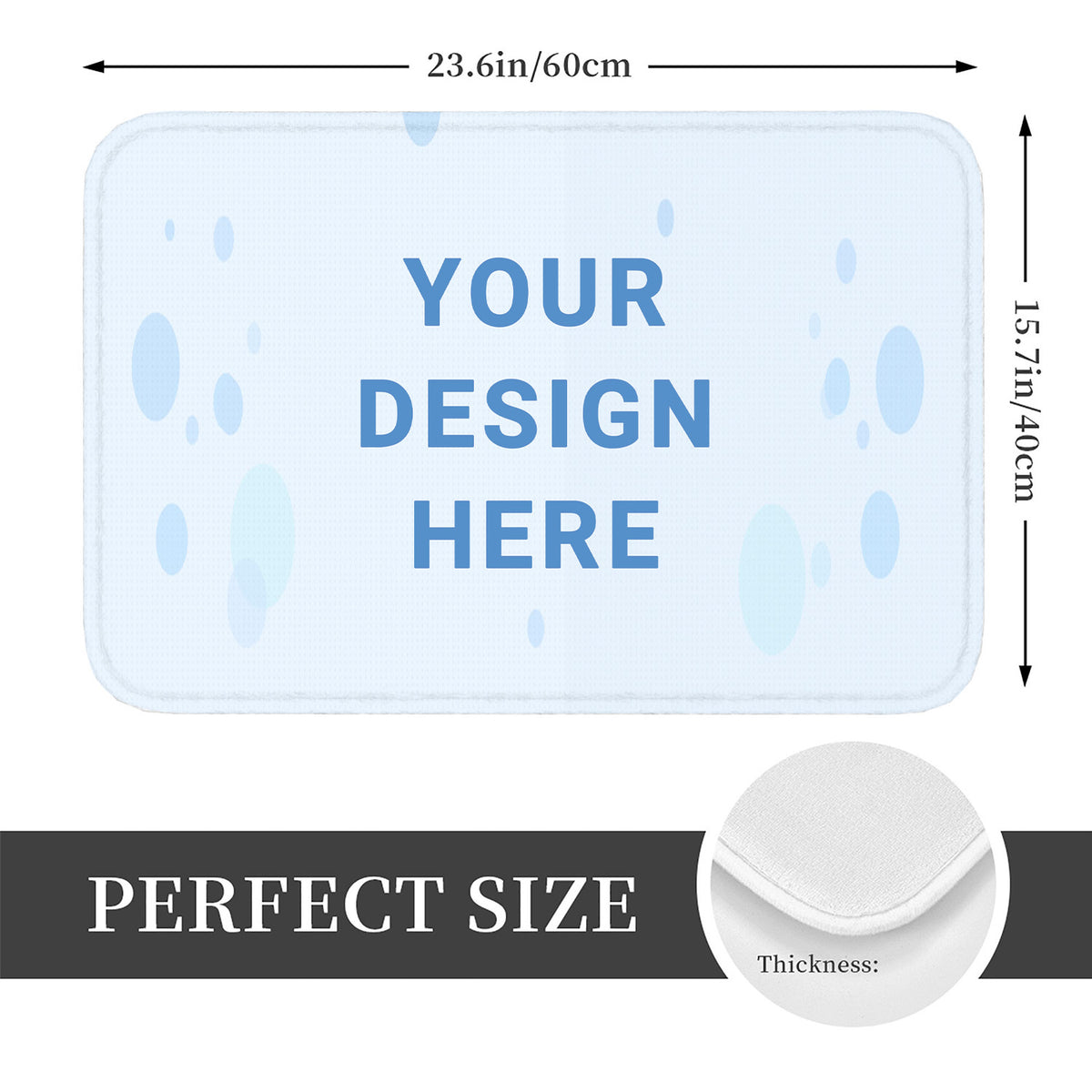Flannel floor mat 40 × 60cm (CA-3 factory in the United States)