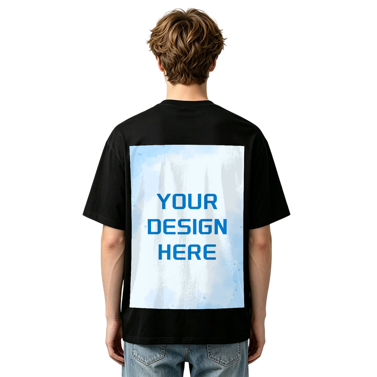 200g pure cotton men's T-shirt with printed back (Australia)