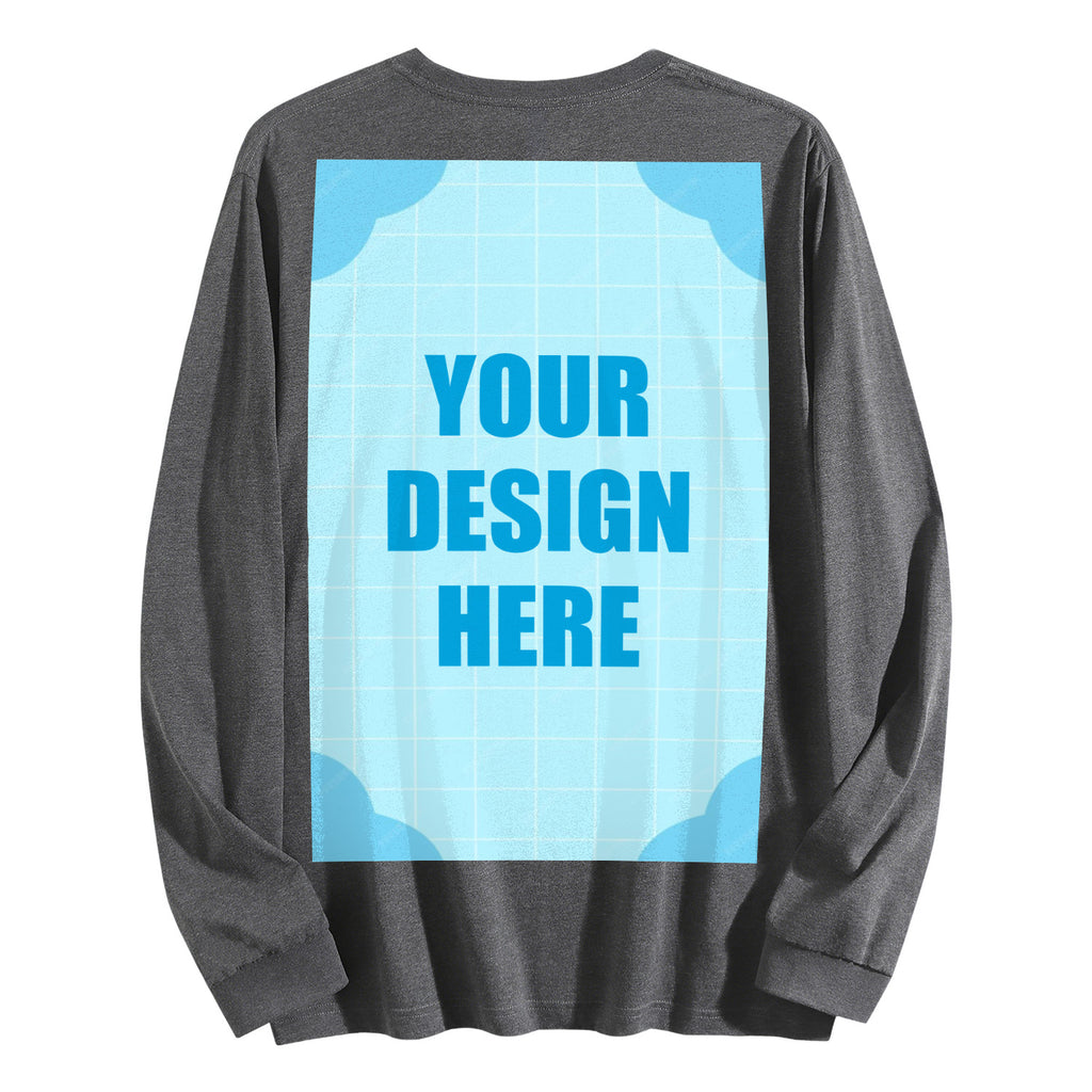 Men's pure cotton long sleeved back (CA factory 02, USA)