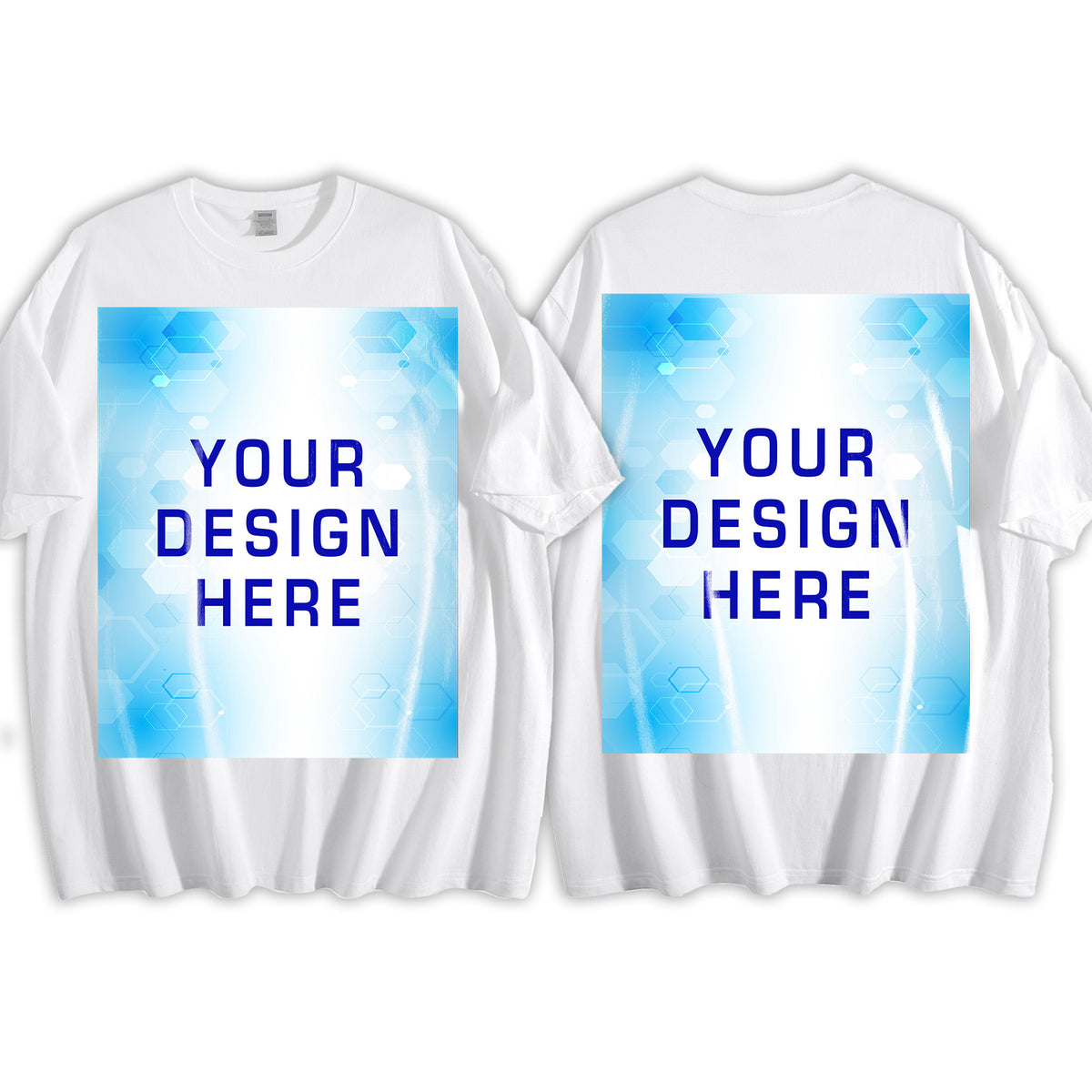 180g black and white T-shirt digital direct spray double-sided printing