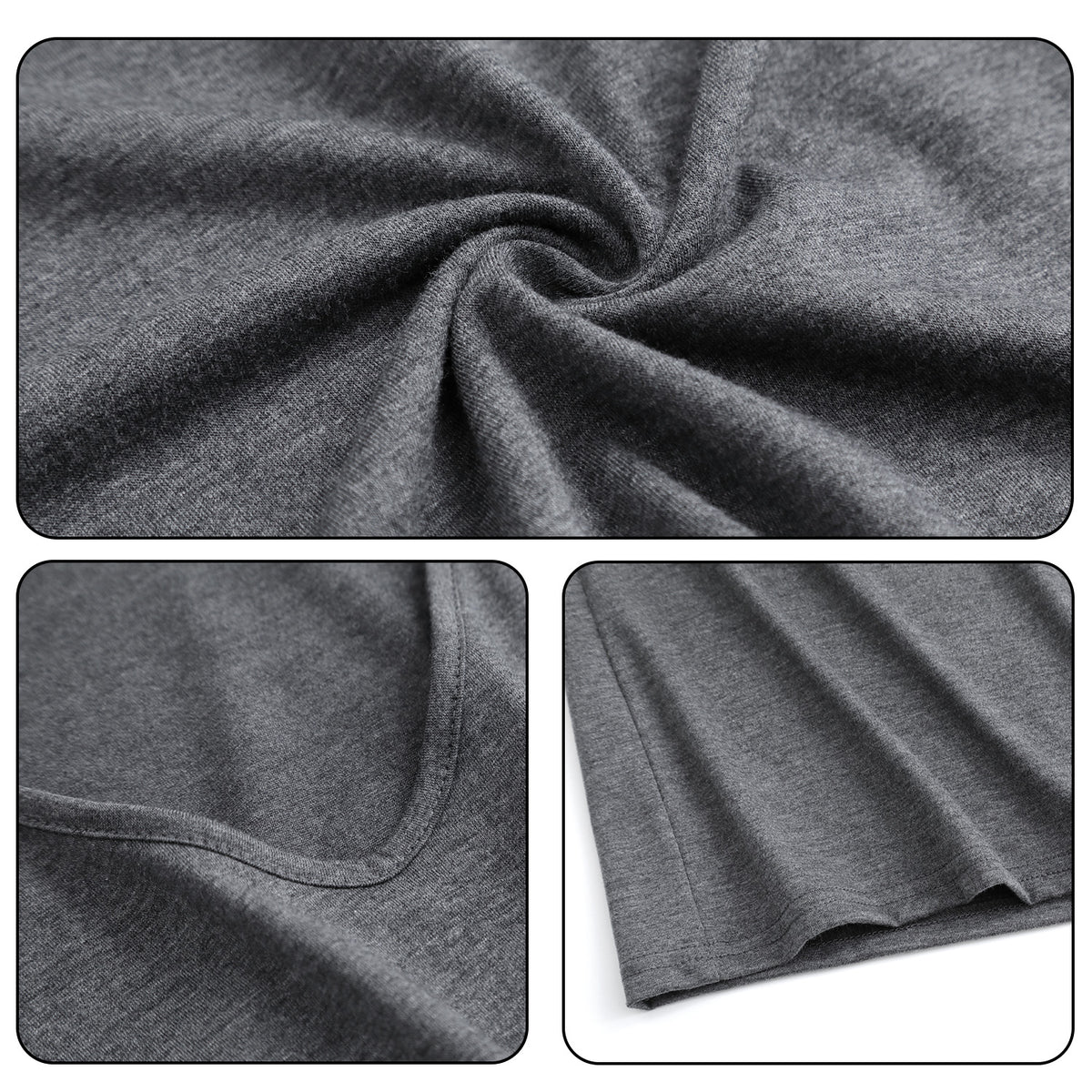 180g V-neck colored cotton vest - unprinted (NJ-2 factory in the United States)