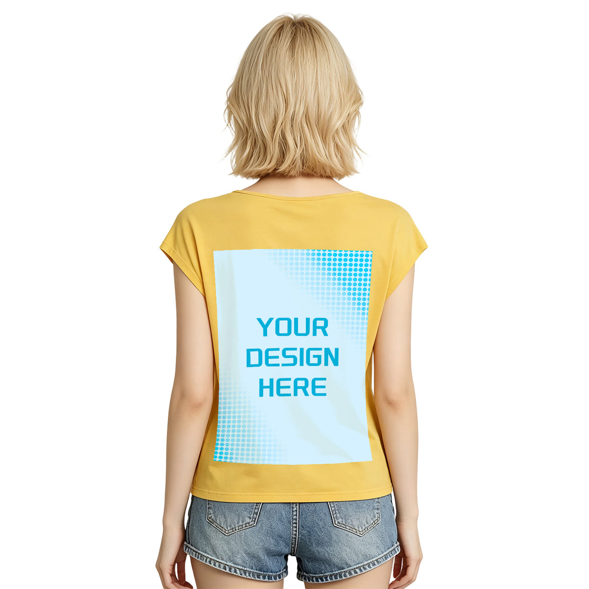 180g V-neck colored cotton vest - rear (NJ-2 factory in the United States)