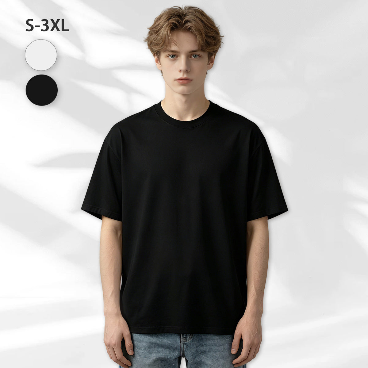 200g pure cotton men's T-shirt with front print (Australia)