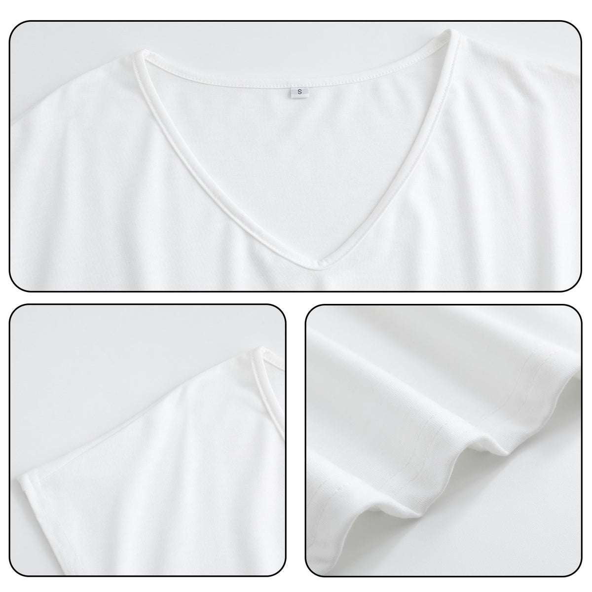 180g V-neck colored cotton vest - unprinted (NJ-2 factory in the United States)