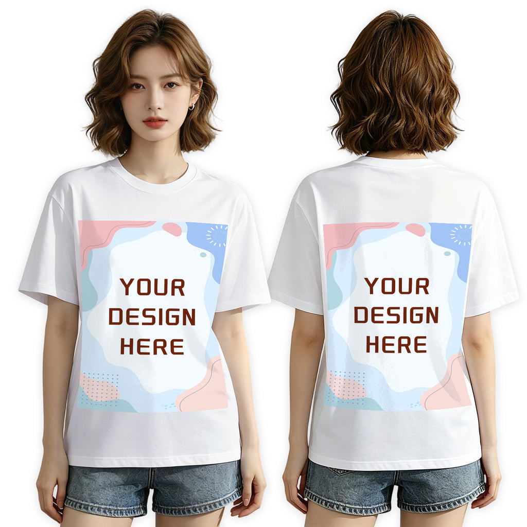 180G Ordinary Women's Pure Cotton T-shirt - Double (CA-2 Factory in the United States)
