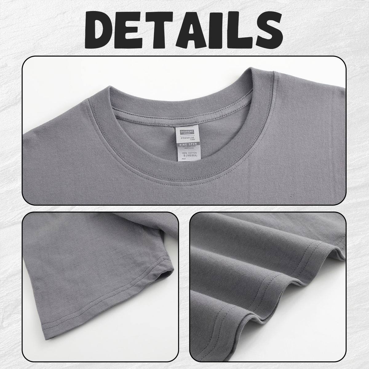 200g pure cotton men's T-shirt - unprinted [Australia]