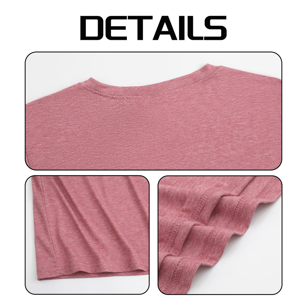 Women's Four Color Round Neck Long Sleeve T-shirt - Rear (CA Factory 02, USA)