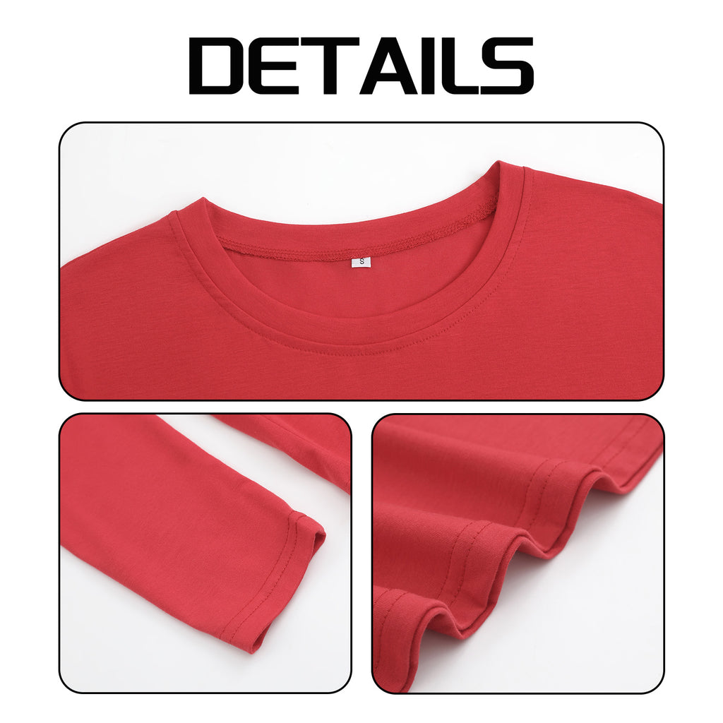 Women's Four Color Round Neck Long Sleeve T-shirt - Double (CA Factory 02, USA)