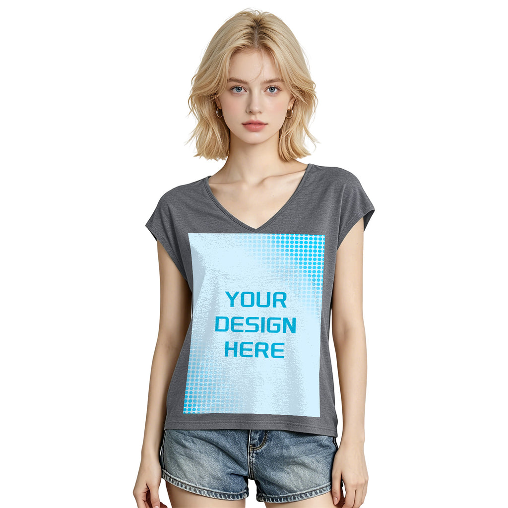 180g V-neck colored cotton vest - front (NJ-2 factory in the United States)