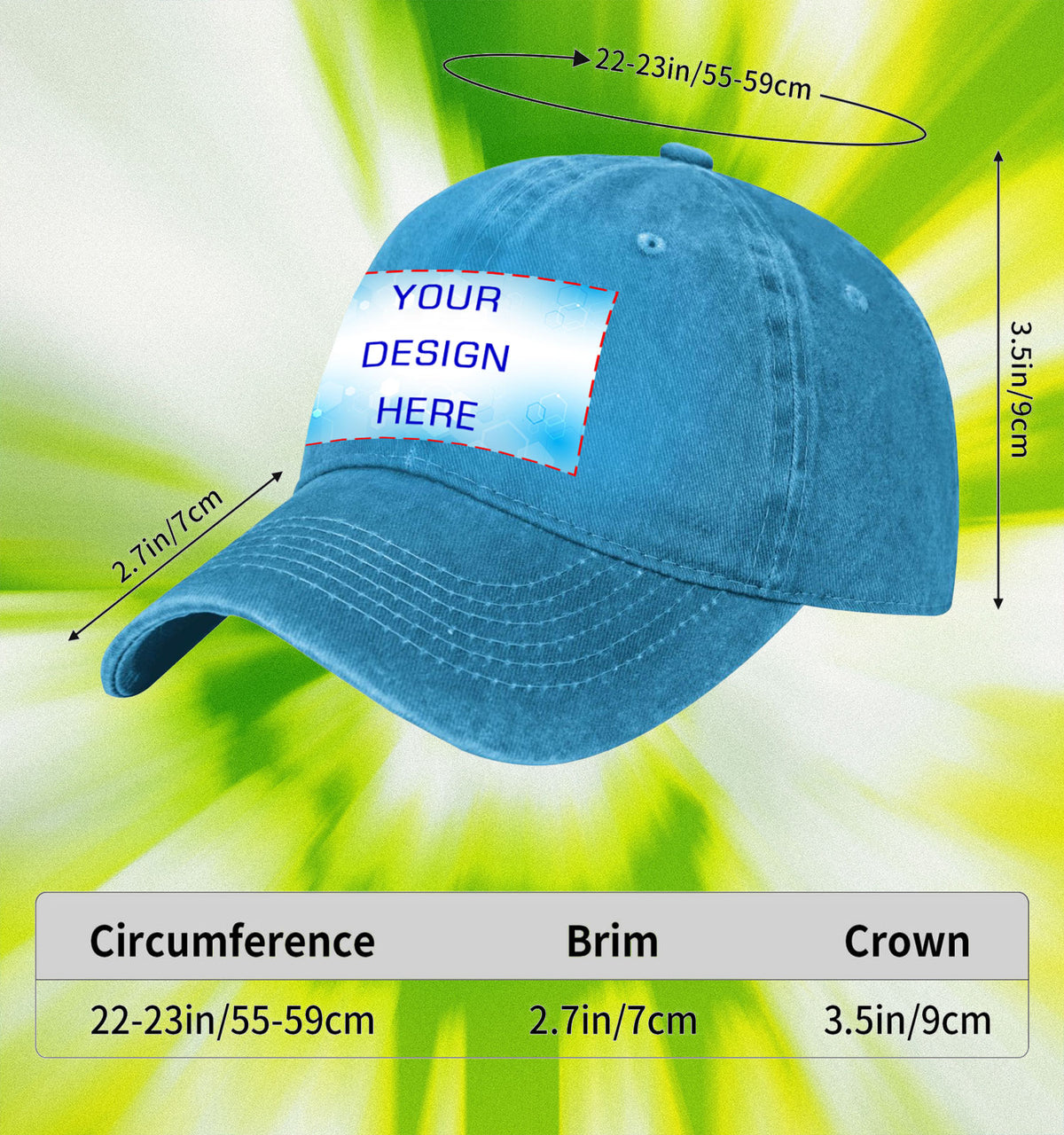 Water washed duckbill cap