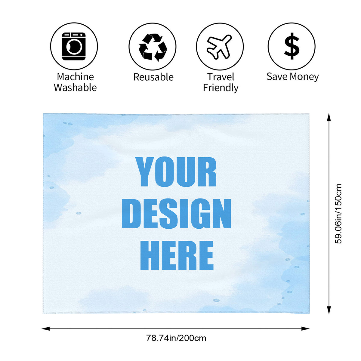 200x150cm beach towel (CA-3 factory in the United States)