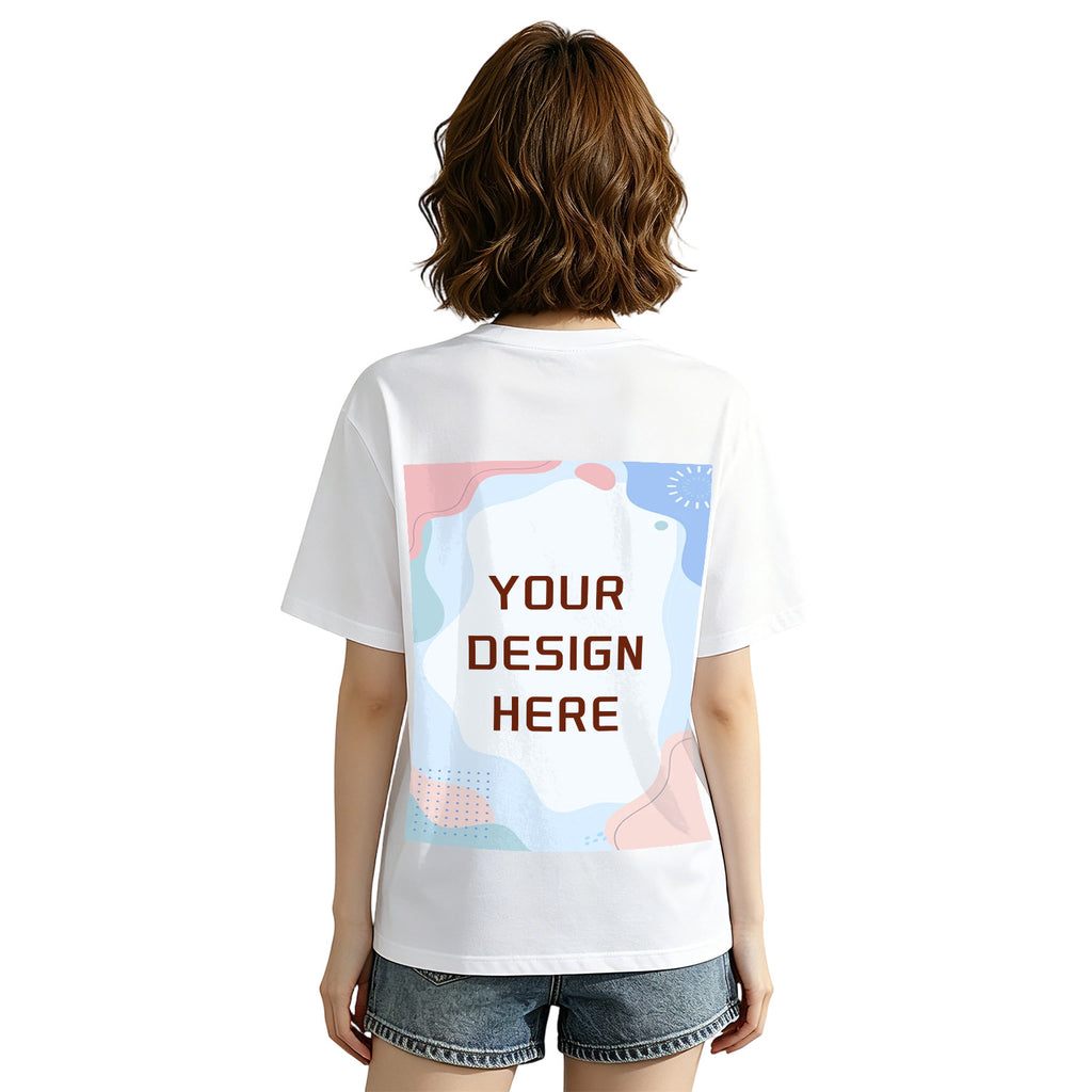 180G Ordinary Women's Pure Cotton T-shirt - Rear (CA-2 Factory in the United States)