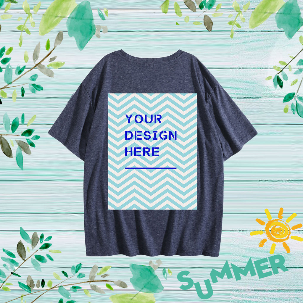 180G Women's Colorful Cotton T-shirt - Rear