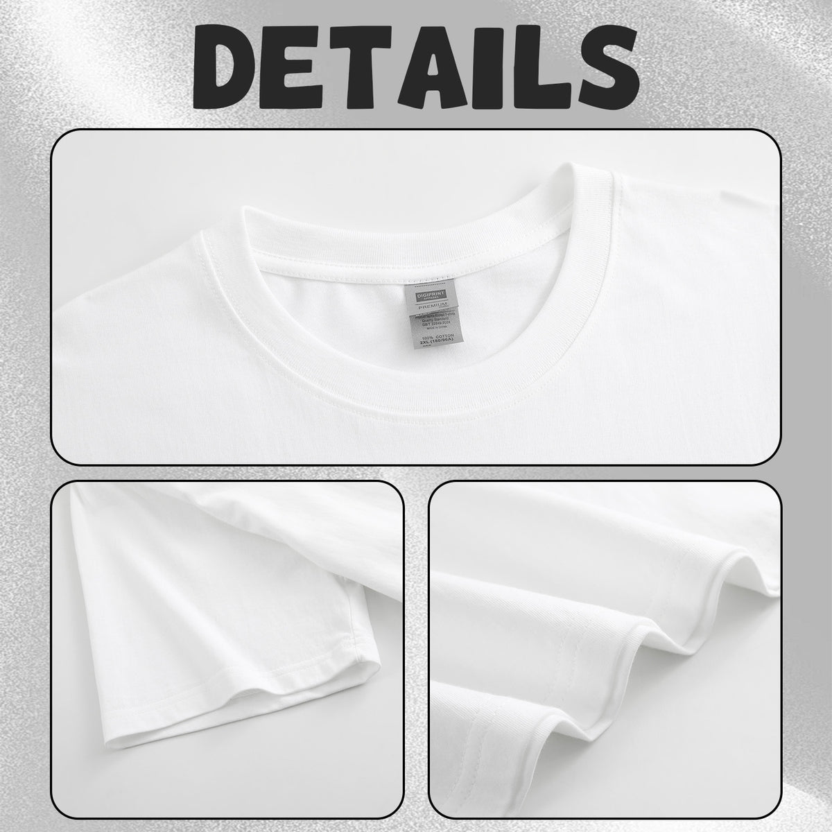 200g pure cotton men's T-shirt with printed back (Australia)