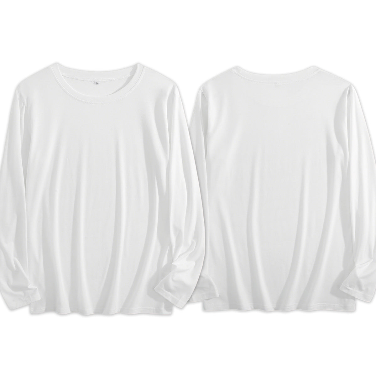 Women's Four Color Round Neck Long Sleeve T-shirt - Double (CA Factory 02, USA)