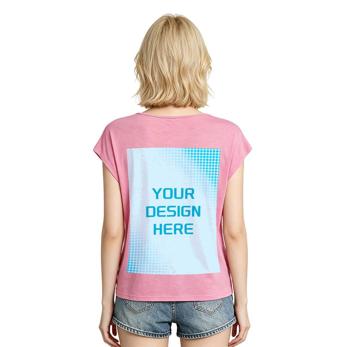 180g V-neck colored cotton vest - rear (NJ-2 factory in the United States)