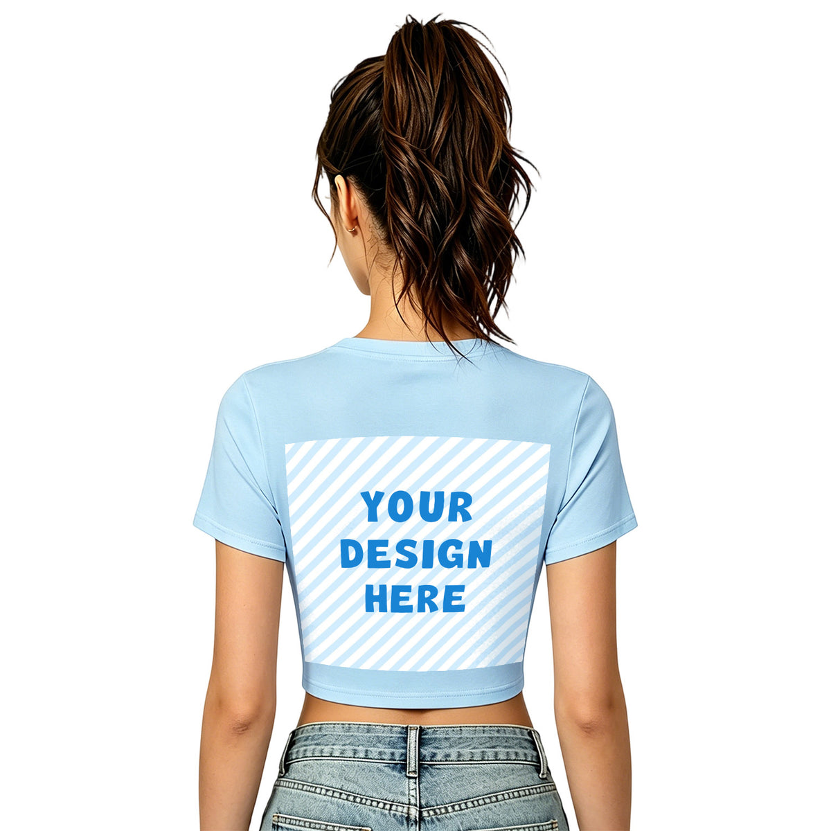 Hot girl elastic exposed navel female T-back (CA-2 factory in the United States)