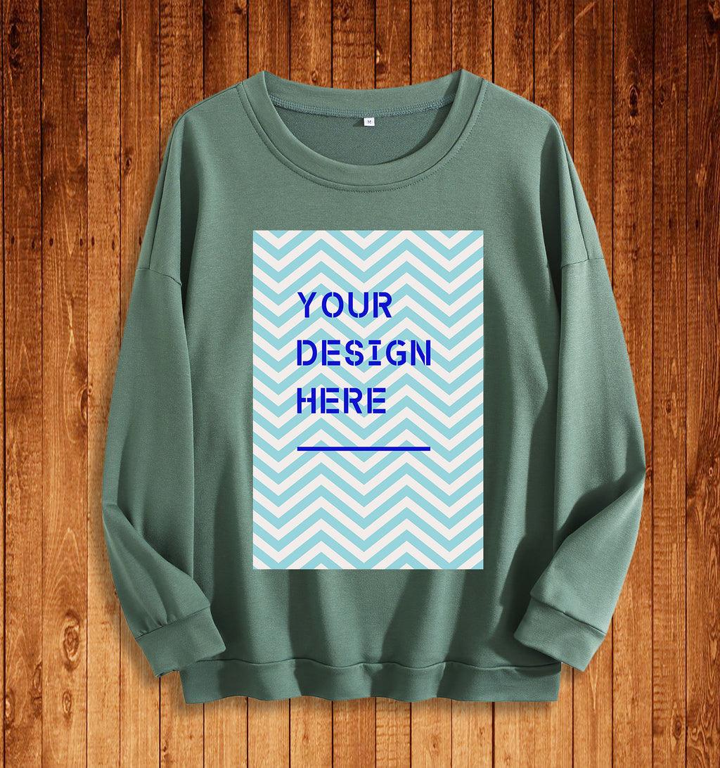 Front of round neck hoodie