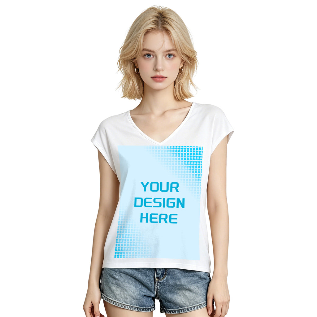 180g V-neck colored cotton vest - front (NJ-2 factory in the United States)
