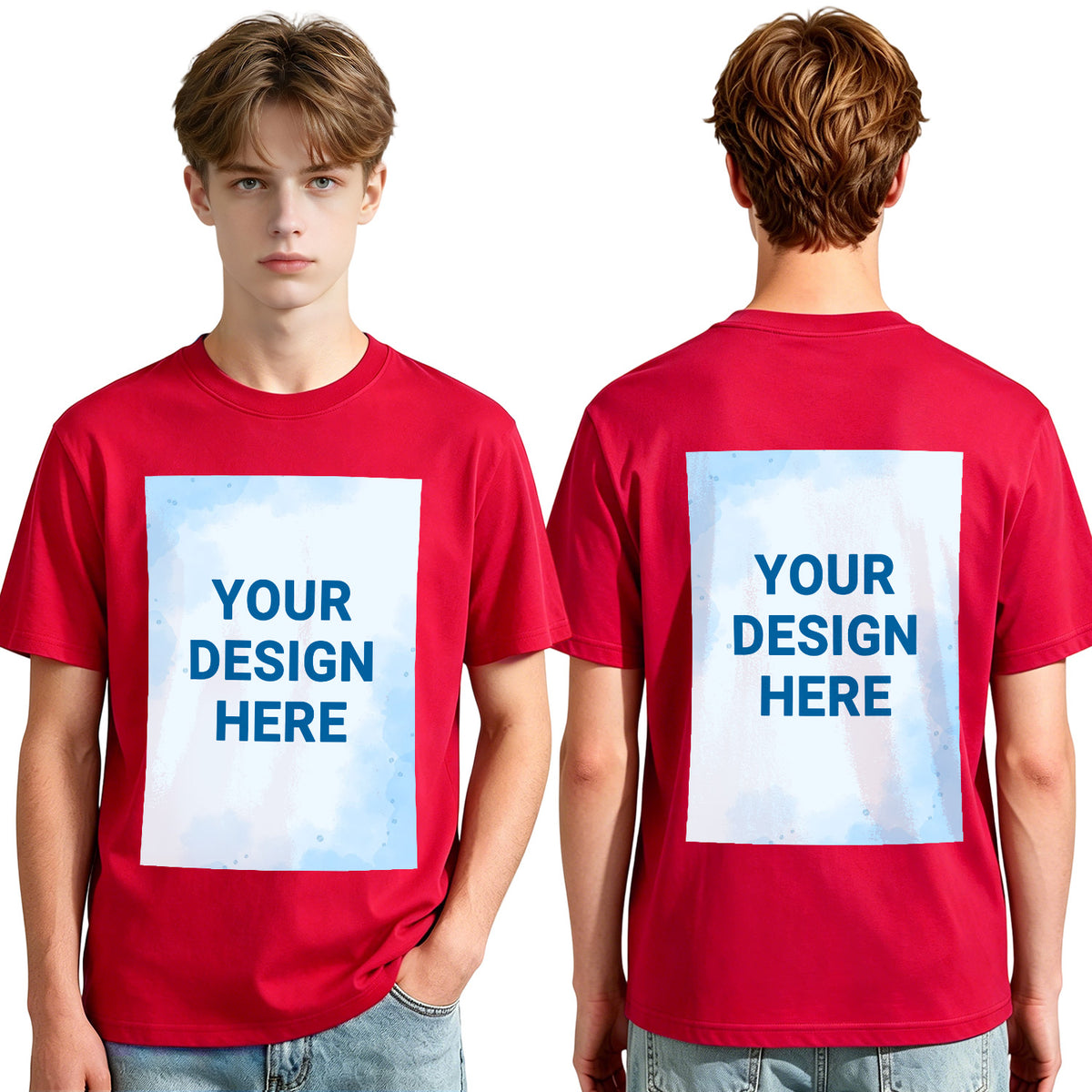 200g pure cotton men's T-shirt - double-sided printing [Australia]