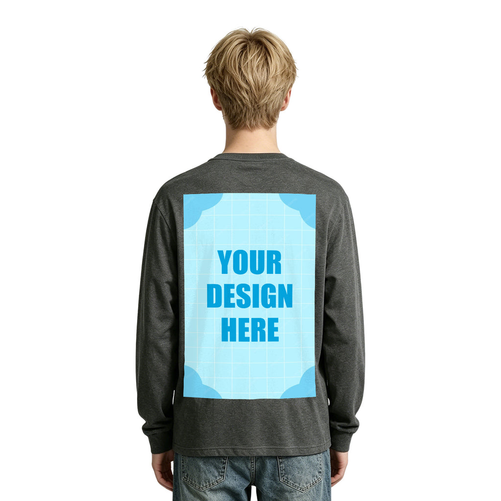 Men's pure cotton long sleeved back (CA factory 02, USA)