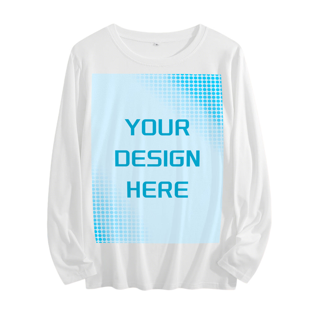 Women's 4-color round neck long sleeved T-shirt - Front (CA Factory 02, USA)