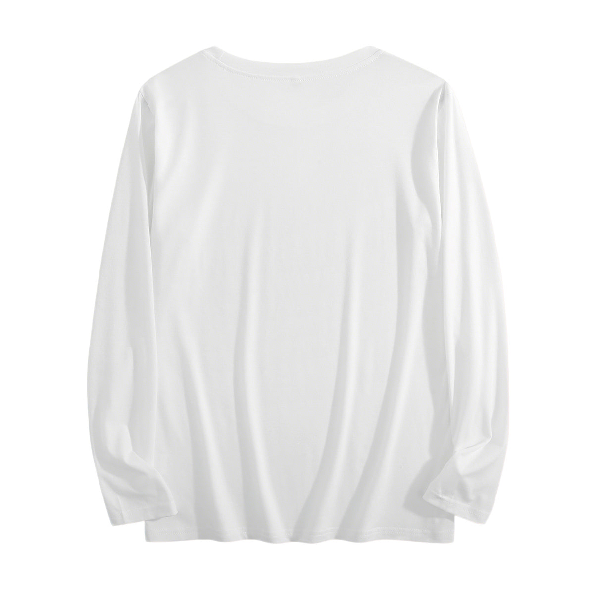 Women's Four Color Round Neck Long Sleeve T-shirt - Rear (CA Factory 02, USA)