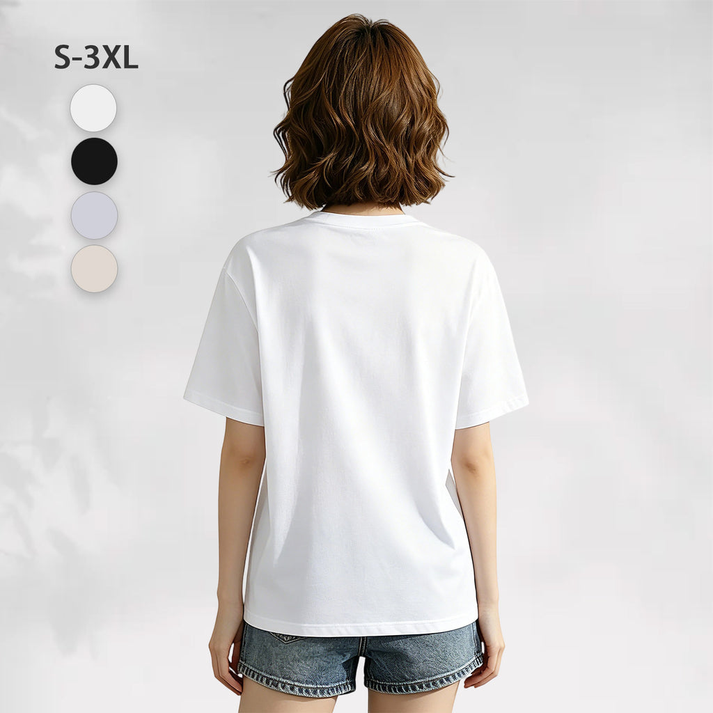 180G Ordinary Women's Pure Cotton T-shirt - Rear (CA-2 Factory in the United States)