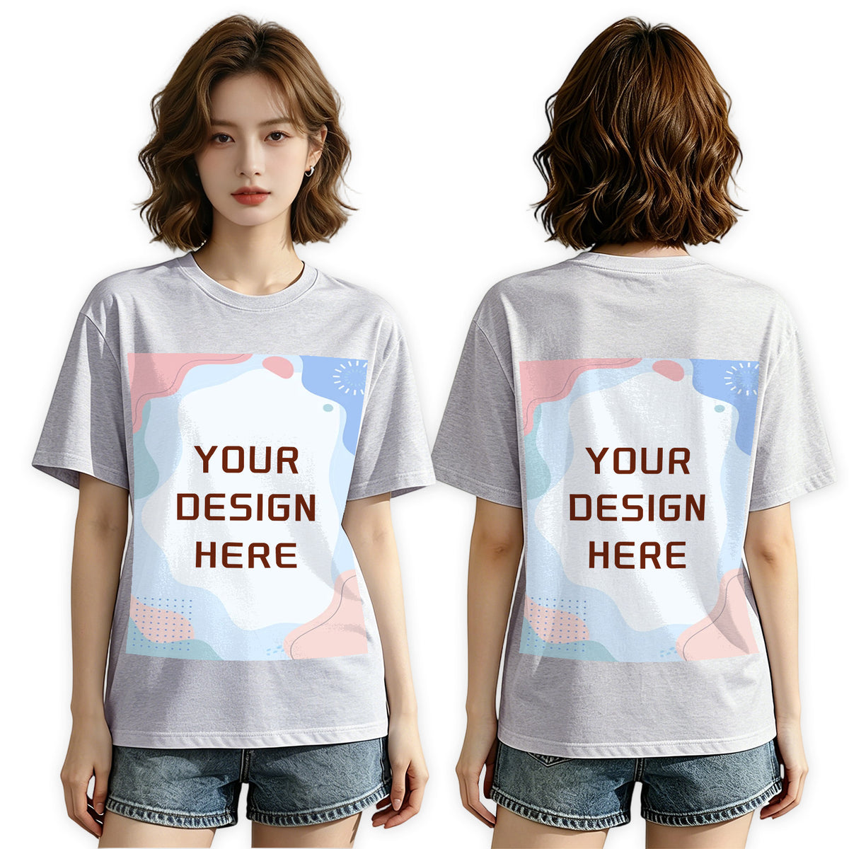 180G Ordinary Women's Pure Cotton T-shirt - Double (CA-2 Factory in the United States)