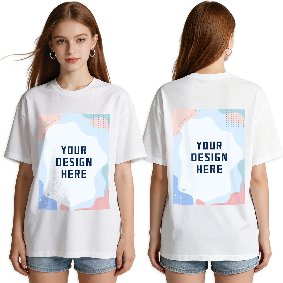 200g pure cotton women's T-shirt double-sided printing [Australia]