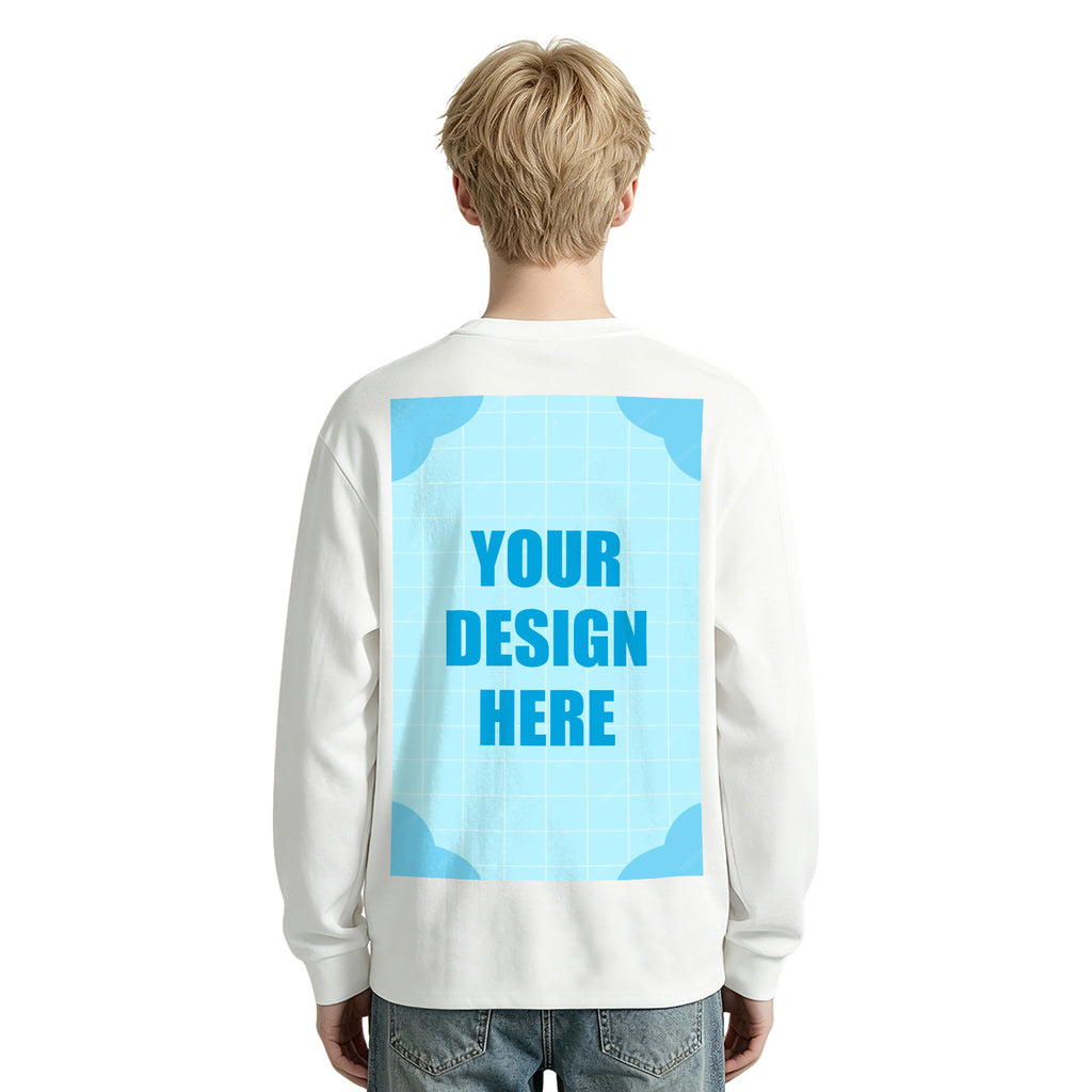 Men's pure cotton long sleeved back (CA factory 02, USA)