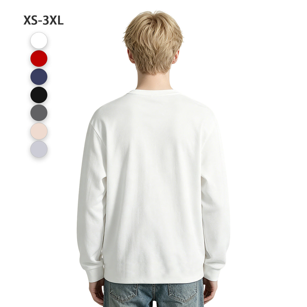 Men's pure cotton long sleeved back (CA factory 02, USA)
