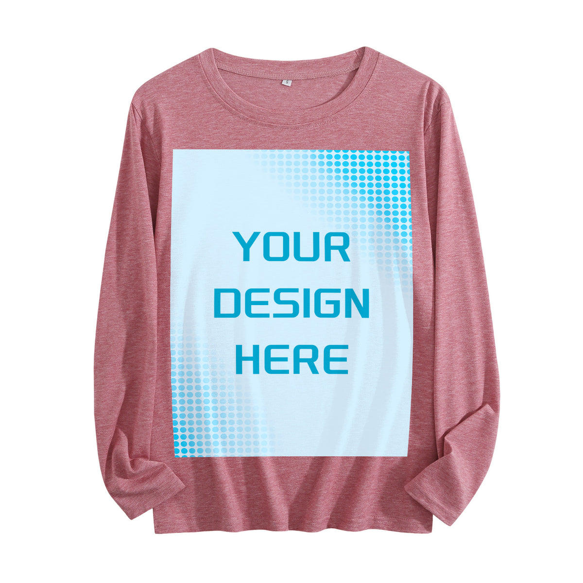Women's 4-color round neck long sleeved T-shirt - Front (CA Factory 02, USA)