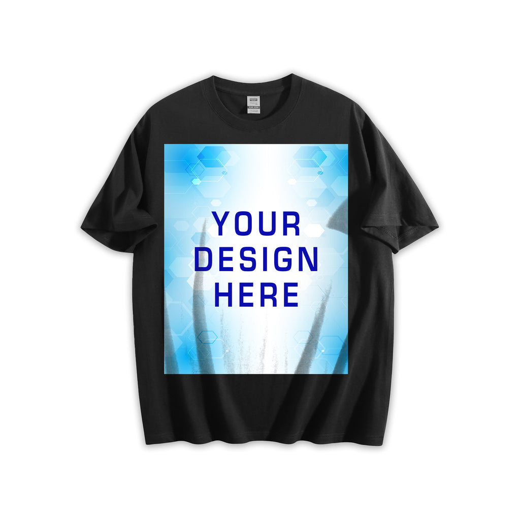 180g black and white T-shirt digital direct spray single-sided printing