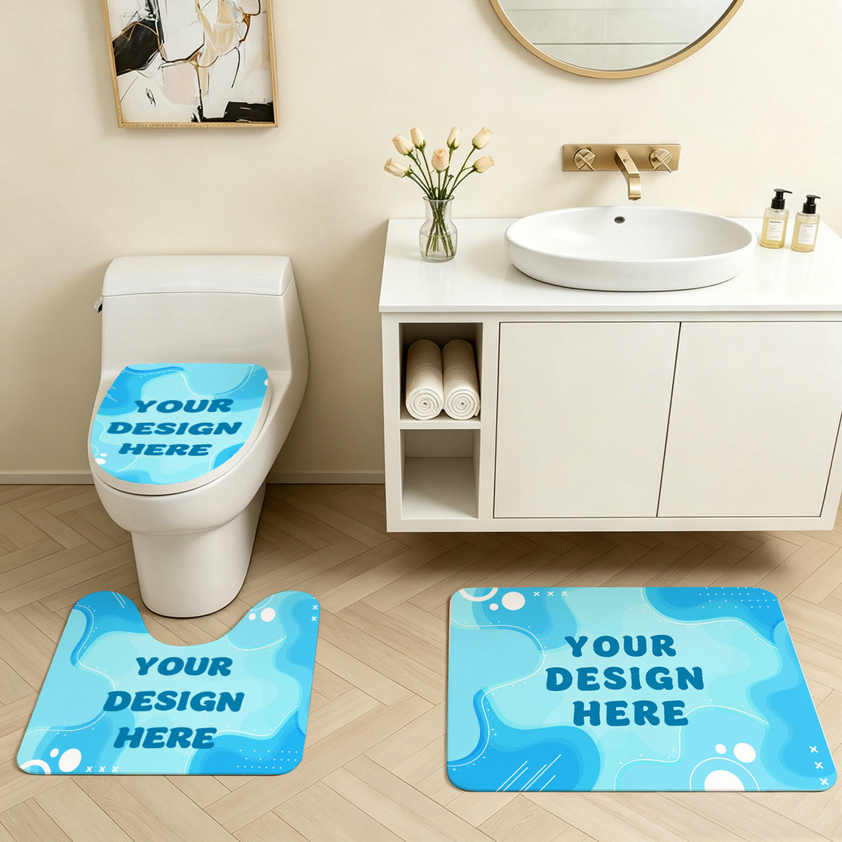 Multiple toilet pads (CA-3 factory in the United States)